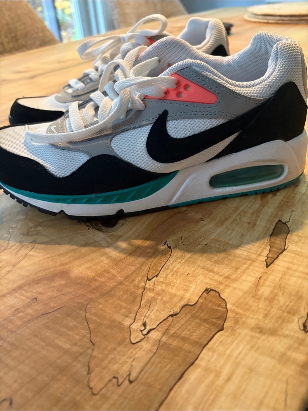 Nike White Black Teal Pink Air Max Style Sneakers